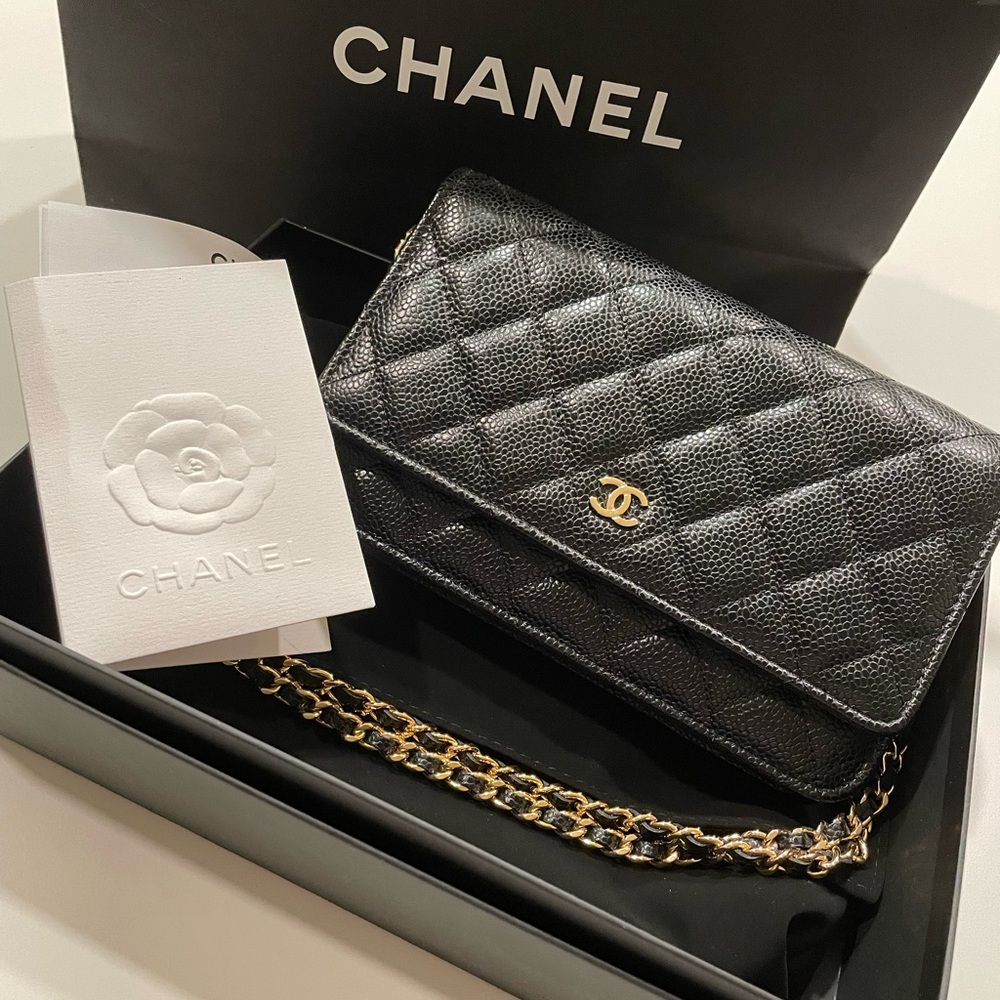 Chanel Wallet On Chain Caviar